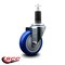 Service Caster 4'' Blue Poly Wheel Swivel 1-1/4'' Expanding Stem Caster SCC-EX20S414-PPUB-BLUE-114 - alternate 2